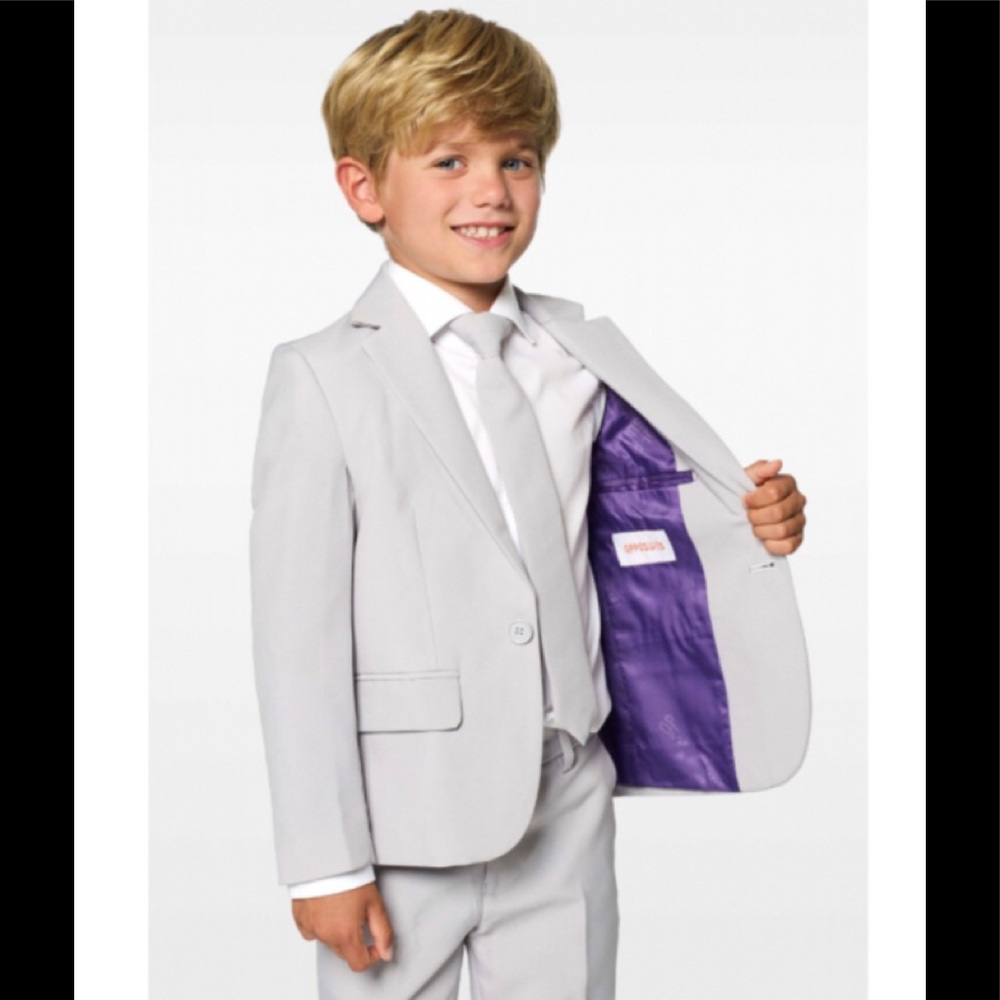Boy’s Opposuits Groovey Grey.    Size 12Y.    New!